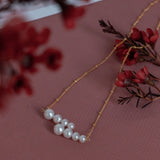 Embellished Series Double - layer Gradient Pearl Gourd Necklace - CKDZ2022258