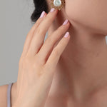 Embellished Series Small Sun Pearl Earrings - CKDZ2023019