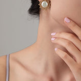 Embellished Series Small Sun Pearl Earrings - CKDZ2023019