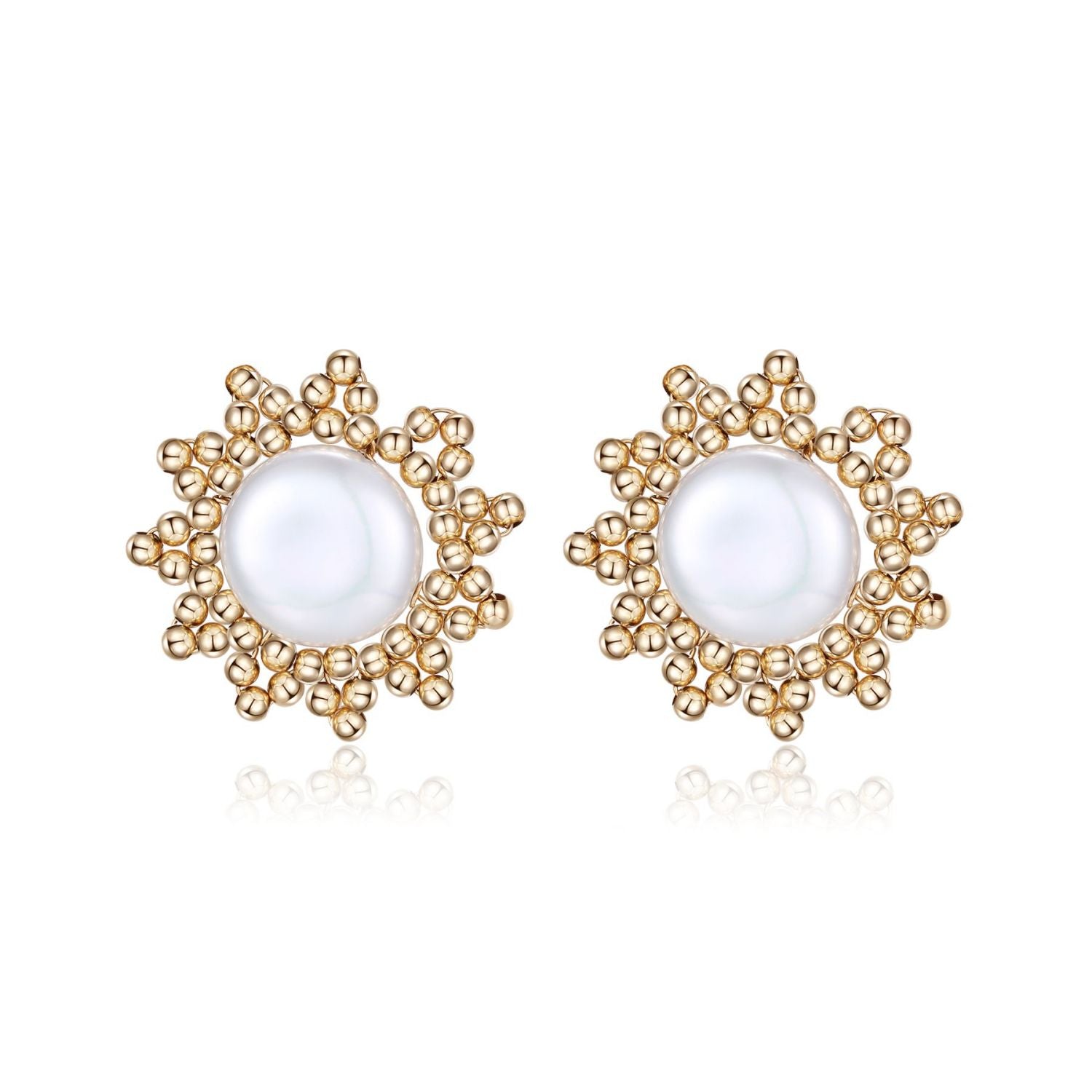 Embellished Series Small Sun Pearl Earrings - CKDZ2023019