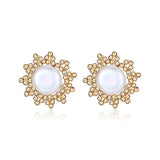 Embellished Series Small Sun Pearl Earrings - CKDZ2023019