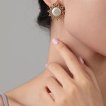 Embellished Series Small Sun Pearl Earrings - CKDZ2023019