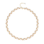 Embellished Series Wavy Gold Bead Pearl Choker - CKDZ2023083