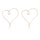 Embellished Series Single Pearl Heart - Shaped Earrings - Medium - CKDZ2024017