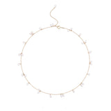 Embellished Series Alternating Single and Double Pearl Chain Necklace - CKDZ2024020