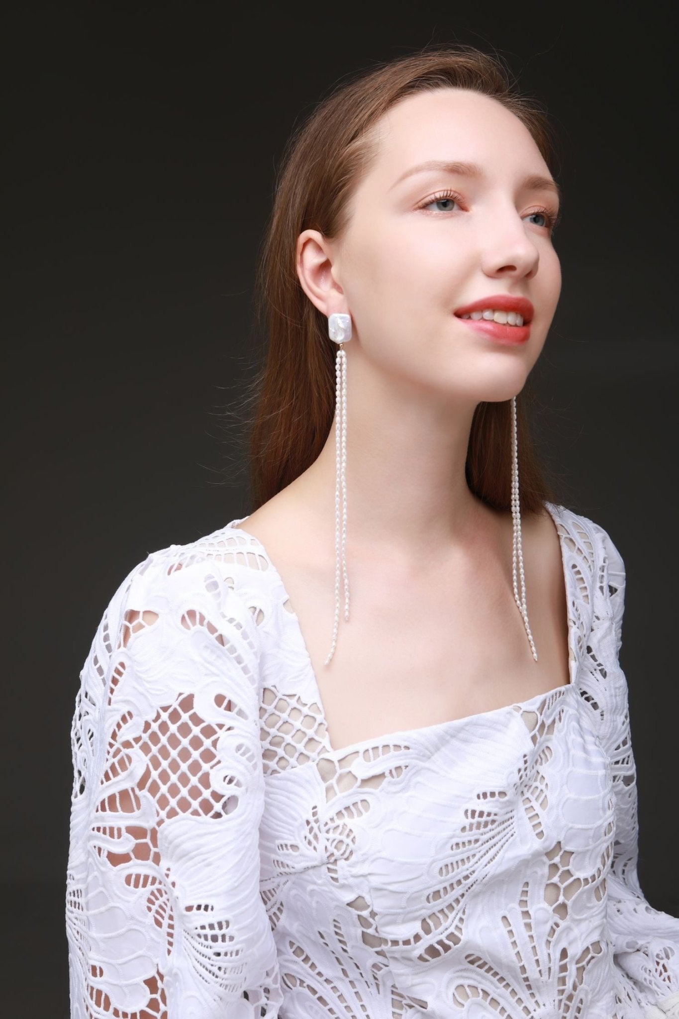 Starry Series Sugar Cube Long Tassel Earrings - CKFX2020024