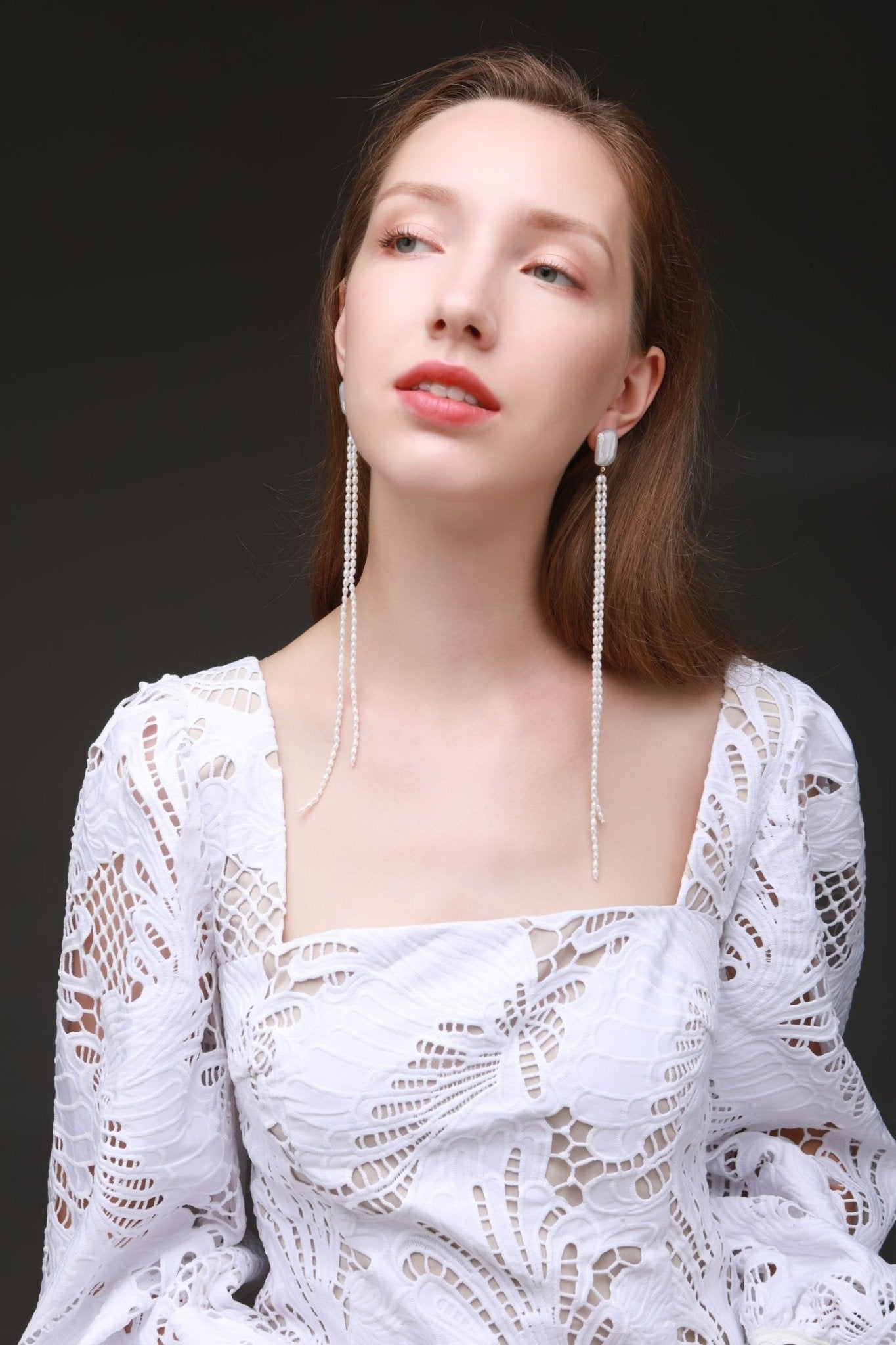 Starry Series Sugar Cube Long Tassel Earrings - CKFX2020024