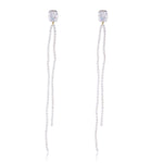 Starry Series Sugar Cube Long Tassel Earrings - CKFX2020024