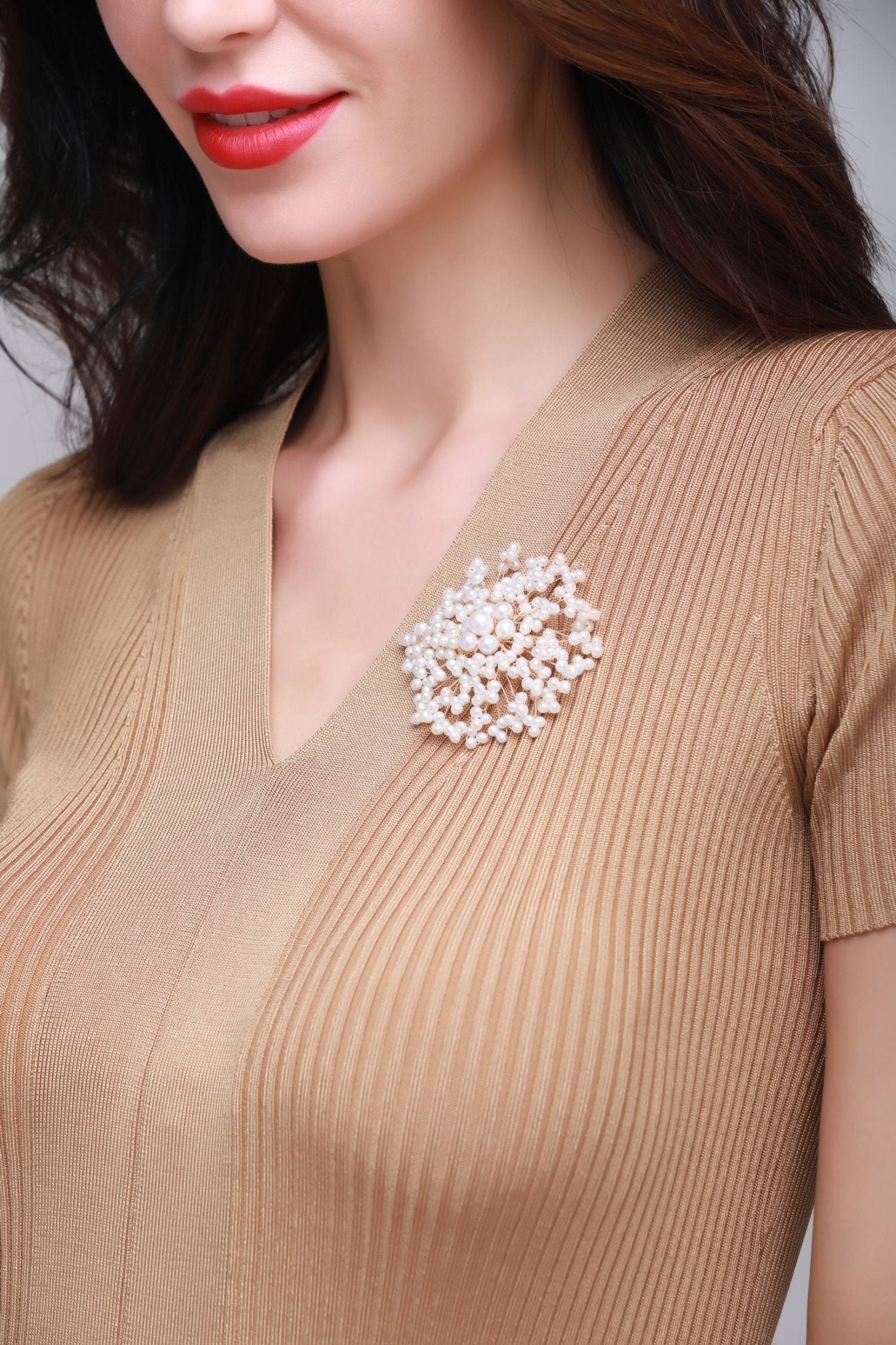 Starry Series Multi - pearl Flower Brooch - CKFX2021131