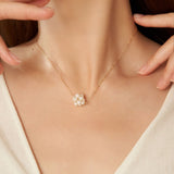 Starry Series Small Flower Ball Pearl Pendant Necklace - CKFX2023052