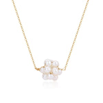 Starry Series Small Flower Ball Pearl Pendant Necklace - CKFX2023052