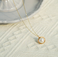 Classic Filigree Series Single Edison Pearl Necklace - CKJD2019030