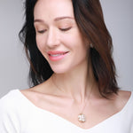 Classic Filigree Series Net Disk Multi - pearl Pendant Necklace - CKJD2019033