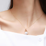 Classic Filigree Series Lantern Pearl Pendant Necklace - CKJD2021002