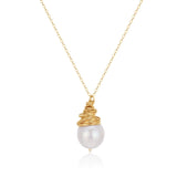 Classic Filigree Series Lantern Pearl Pendant Necklace - CKJD2021002