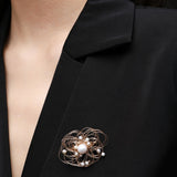 Classic Filigree Series Starry Nebula Pearl Brooch - CKJD2021003