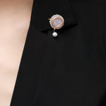 Classic Filigree Series Medal Pearl Brooch - CKJD2021004