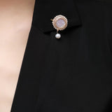 Classic Filigree Series Medal Pearl Brooch - CKJD2021004