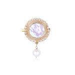 Classic Filigree Series Medal Pearl Brooch - CKJD2021004