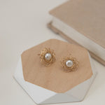 Classic Filigree Series Starburst Pearl Stud Earrings - CKJD2021105