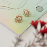 Classic Filigree Series Starburst Pearl Stud Earrings - CKJD2021105