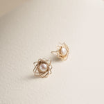 Classic Filigree Series Starburst Pearl Stud Earrings - CKJD2021105