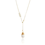 Classic Filigree Series Lantern Pearl Y - shaped Pendant Necklace - CKJD2021185