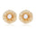 Classic Filigree Series Prosperous Blossom Pearl Stud Earrings - CKJD2022219