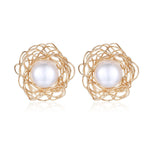 Classic Filigree Series Large Cotton Candy Clip Earrings - CKJD2023004 - 1