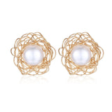 Classic Filigree Series Large Cotton Candy Clip Earrings - CKJD2023004 - 1