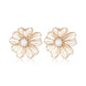 Classic Filigree Series Double Flower Pearl Earrings - CKJD2023006