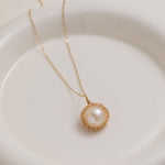 Classic Filigree Series Ancient Weave Pearl Pendant Necklace - CKJD2023046