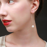 Geometric Series Big Round Tail Bead Hoop Earrings - Large - CKJH2020041