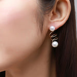 Geometric Series Spiral Pearl Earrings - CKJH2021045