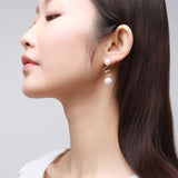 Geometric Series Spiral Pearl Earrings - CKJH2021045