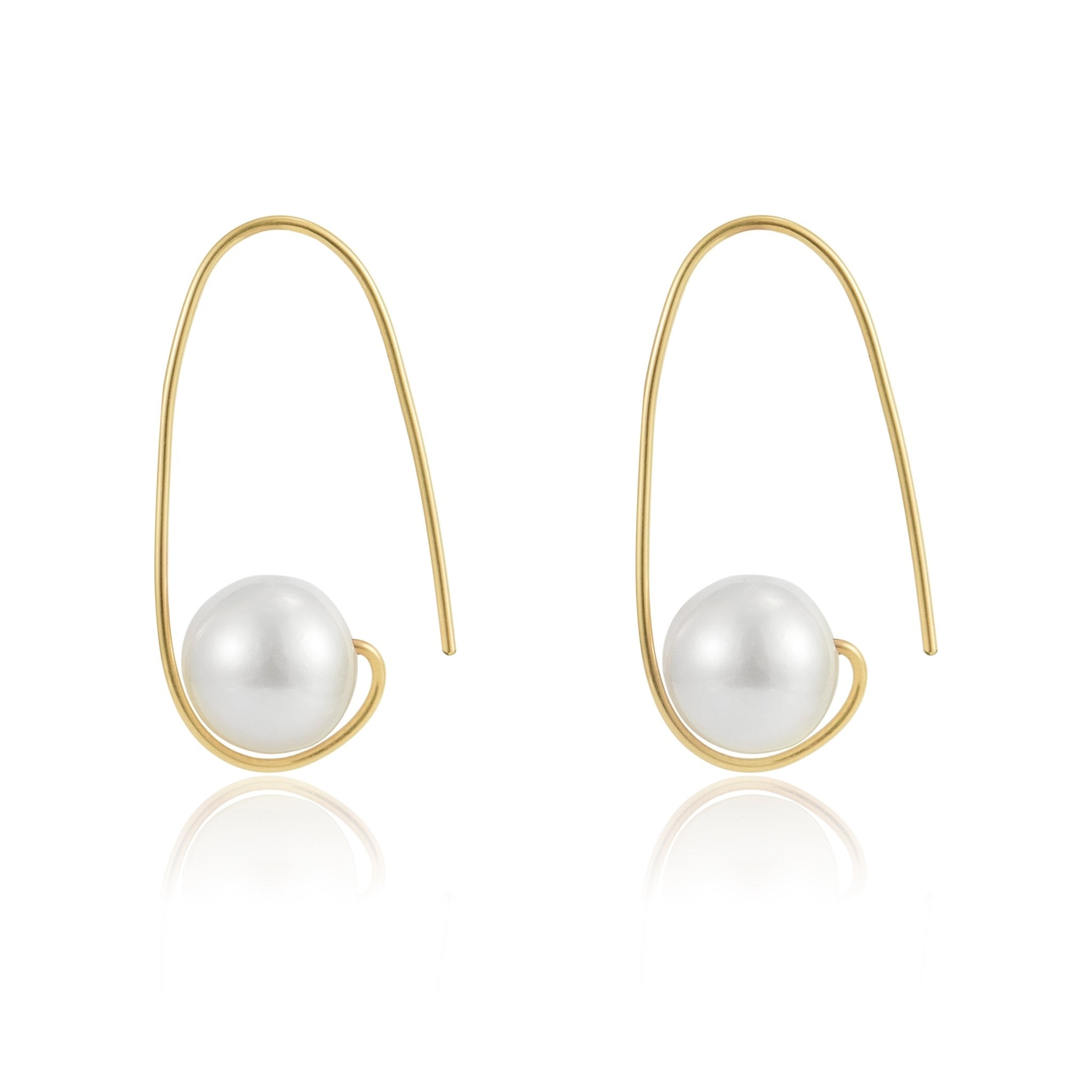 Geometric Series Pearl Drop Earrings - CKJH2021180