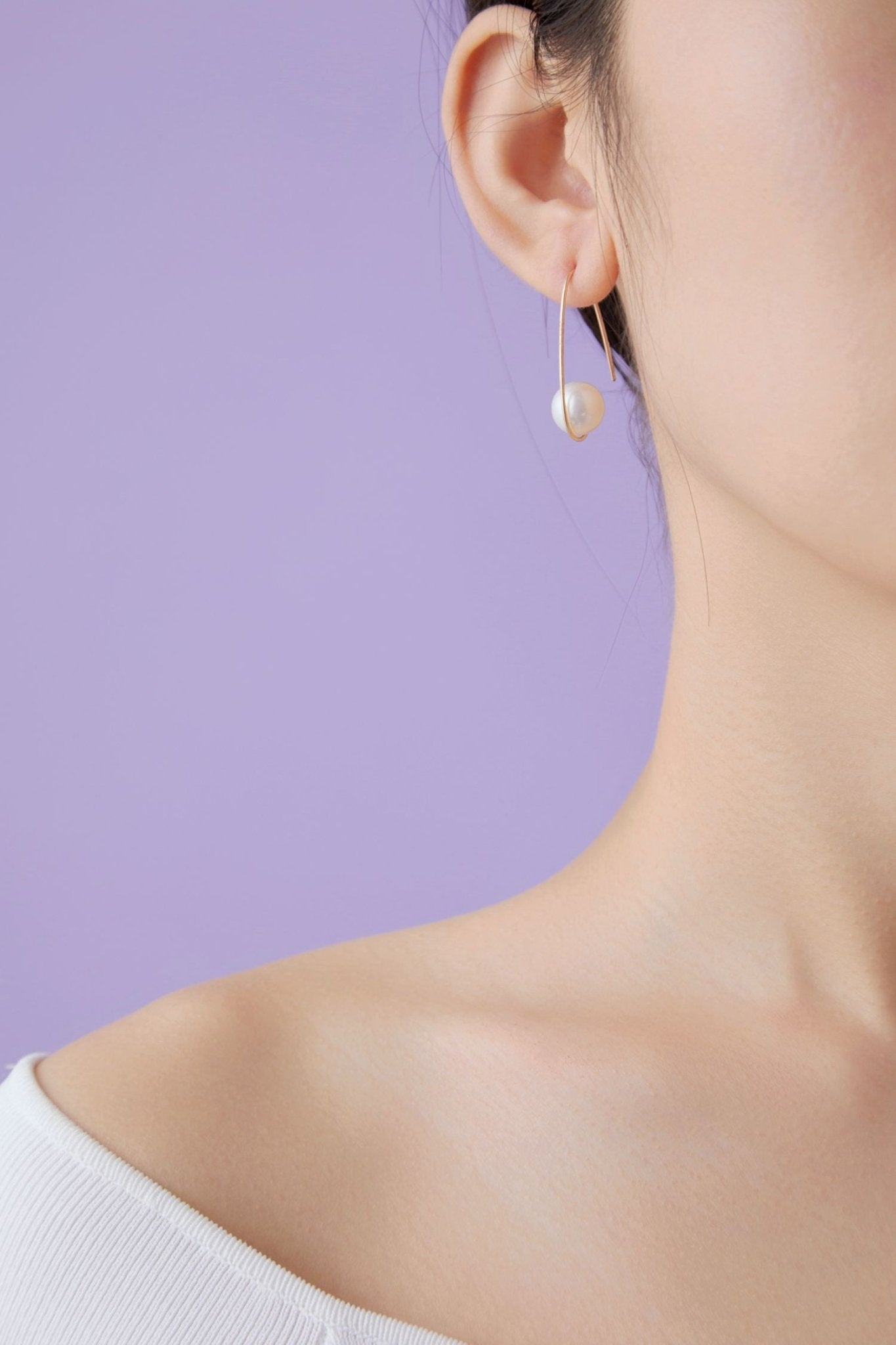 Geometric Series Pearl Drop Earrings - CKJH2021180