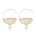 Geometric Series Open Hoop Pearl Earrings - Large - CKJH2023013