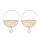 Geometric Series Open Hoop Pearl Earrings - Large - CKJH2023013