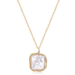 Geometric Series Luxe Square Baroque Pearl Pendant Necklace - CKJH2023081