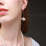 Falling Petals Series Petal Baroque Pearl Earrings - CKLY2020050