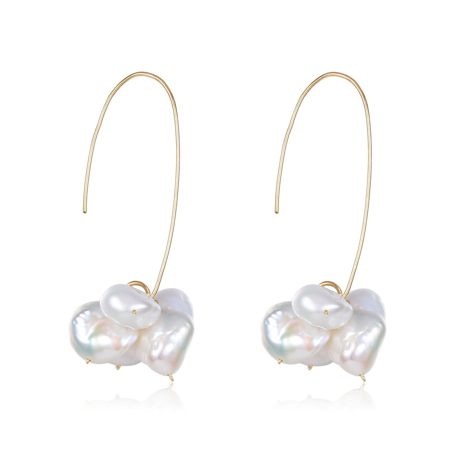 Falling Petals Series Petal Baroque Pearl Earrings - CKLY2020050