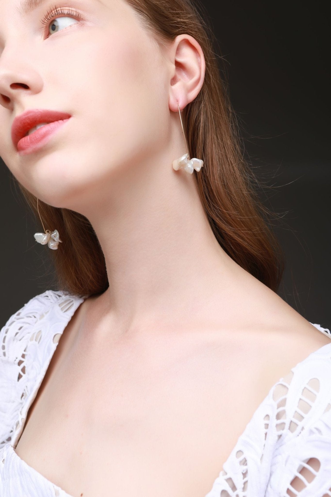 Falling Petals Series Petal Baroque Pearl Earrings - CKLY2020050