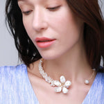 Falling Petals Series Exaggerated Petal Baroque Pearl Necklace - CKLY2021135