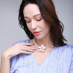 Falling Petals Series Exaggerated Petal Baroque Pearl Necklace - CKLY2021135