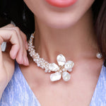 Falling Petals Series Exaggerated Petal Baroque Pearl Necklace - CKLY2021135