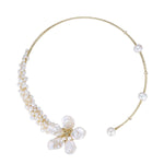 Falling Petals Series Exaggerated Petal Baroque Pearl Necklace - CKLY2021135