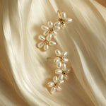 Falling Petals Series Narcissus Pearl Stud Earrings - CKLY2023017