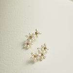 Falling Petals Series Narcissus Pearl Stud Earrings - CKLY2023017