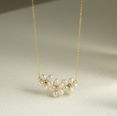 Falling Petals Series Narcissus Pearl Necklace - CKLY2023041